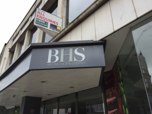 The old, close, British Home Stores (BHS) store.